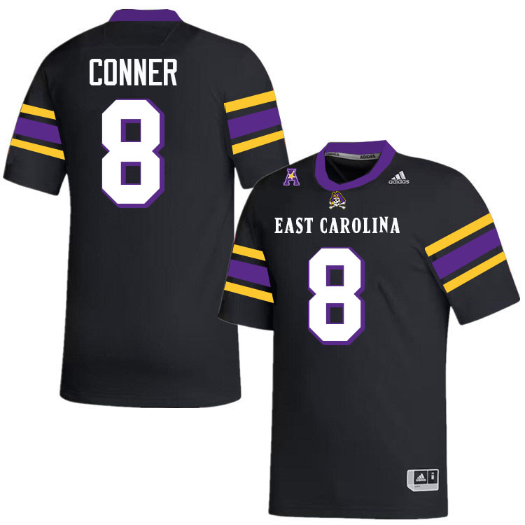 East Carolina Pirates #8 Jayvontay Conner College Football Jerseys,Uniforms-Alternate Black